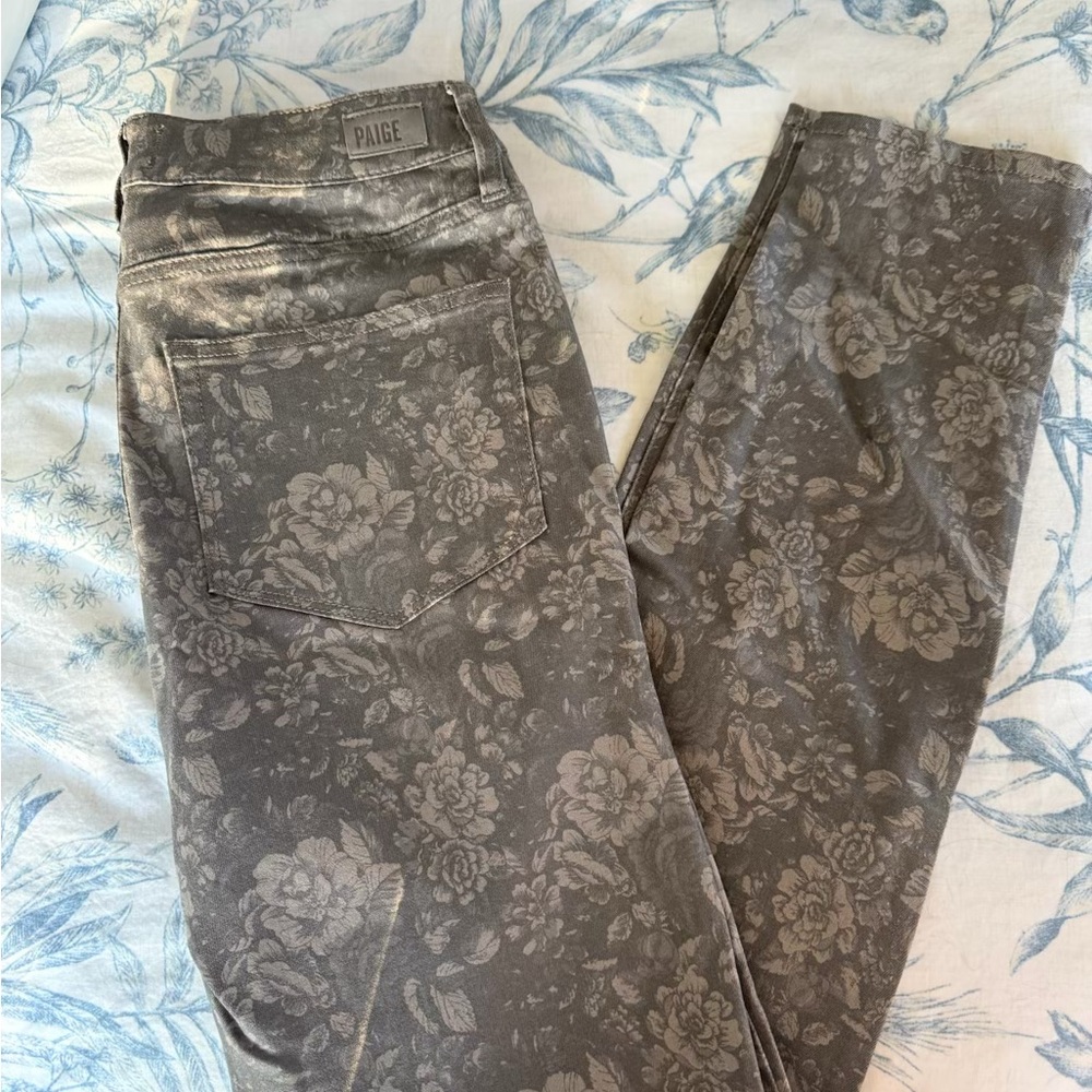 Paige Floral Patterned Jeans